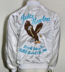 Juice Newton 1982 vintage embroidered tour jacket L Love's Been a Little Hard - Picture 1 of 7