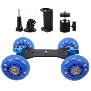 Mini Dolly Video Slider Desktop Kamera Schienenwagen mit Kugelkopf Telefonklemme Gopro - Bild 1 von 11