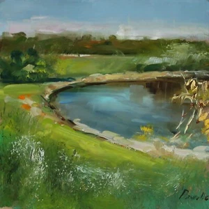 UCRANIA PAISAJE Pintura al óleo contemporánea 8x8 UCRANIA Demenko Natalia - Imagen 1 de 12