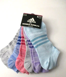 Adidas Womens socks superlite no show 6 pair size 9-11 or shoe size 5-10 - Picture 1 of 2