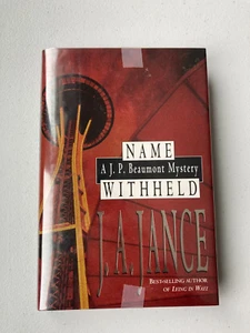 J. A. Jance Name Withheld J. P. Beaumont Series Hard Cover DJ Like New 1996 - Picture 1 of 8