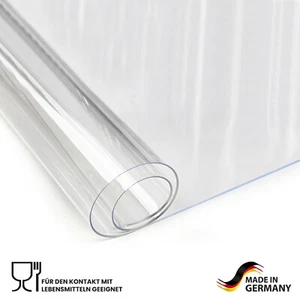 Tischmatte Tischschutz Folie transparent 2mm gerade Kante 90° Tischdecke Schutz - Bild 1 von 21