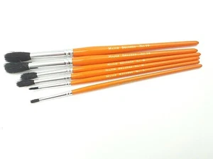 Pack of 6 Watercolour Soft Hair Paintbrush for General Use Range of Sizes - Picture 1 of 3