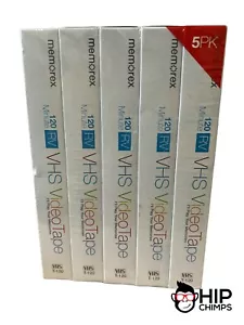 Memorex T-120 120 Minuten Wohnmobil leer VHS Videokassette 5er-Pack - Bild 1 von 3