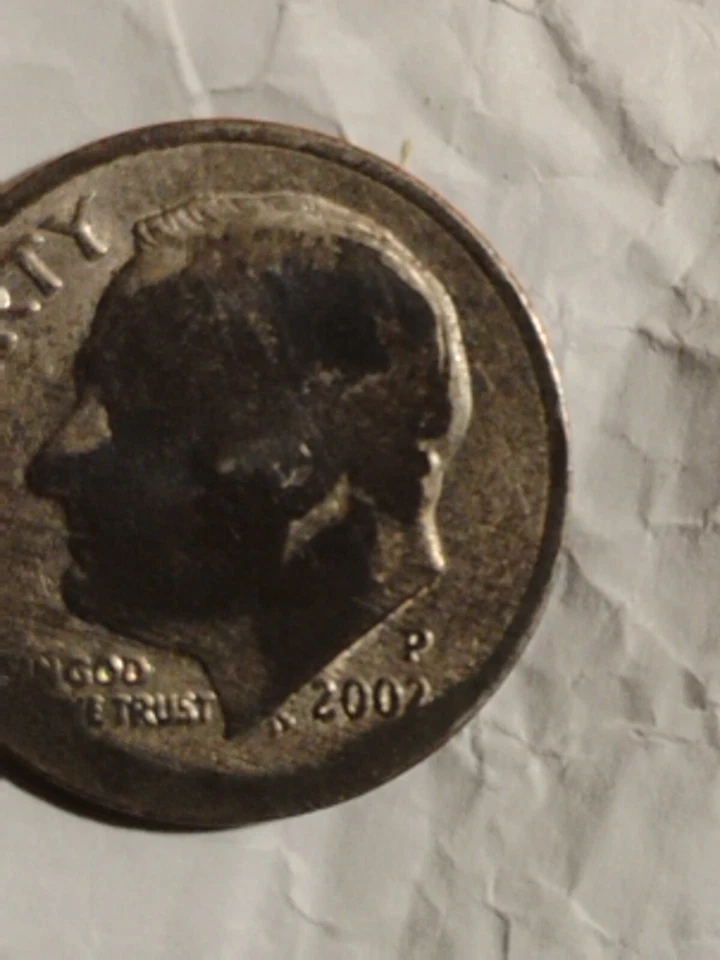 2002 p Dime Wrong Metal It's Light . They Have A 2012 P Same Way Sold For 18,000 - Image 1 of 4