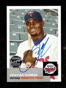 2002 Topps Heritage CRISTIAN GUZMAN Minnesota Twins Shortstop Autograph - Picture 1 of 2