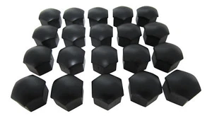 20x Original Seat Skoda Wheel Bolt Cover Caps Covering Black Matte - Picture 1 of 1