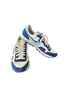 NIKE Air Pegasus 83 Double Swoosh Shoes Mens Sz 9 White Sail Old Royal Blue EUC - Picture 1 of 11