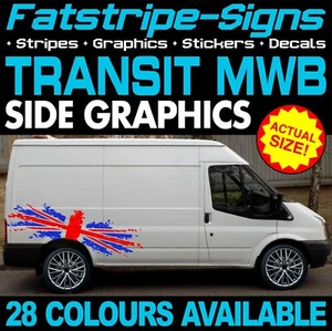 passend für Ford Transit MWB GRAFIK AUFKLEBER STREIFEN AUFKLEBER SPORT MK6 MK7 CAMPER MX - Bild 1 von 2