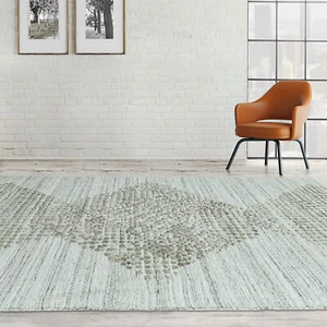 LoomBloom Hand Knotted Modern Textured Tibetan Wool Area Rug Gray 3'11'' x 6' - Picture 1 of 10