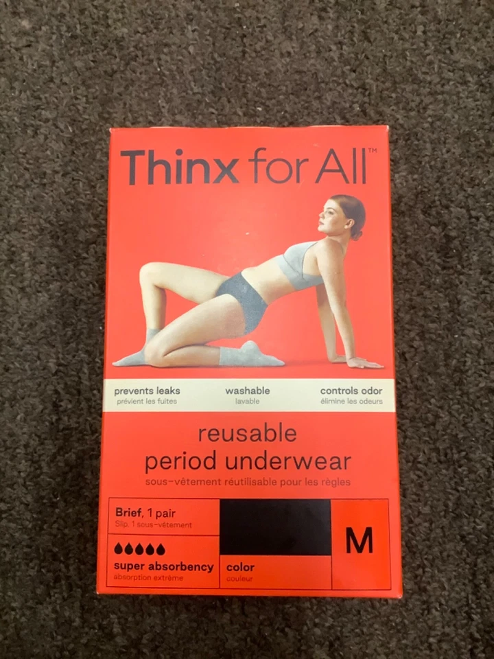 Bragas Ropa Interior Thinx para Todo Período Negras Súper Absorción Medianas NUEVO EN CAJA Foto 1 de 2