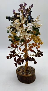 SEVEN CHAKRA CRYSTAL TYPES GEMSTONES TREE HANDMADE HEALING REIKI NEW AGE - Picture 1 of 9