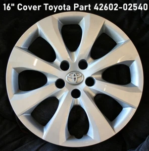 TOYOTA COROLLA 61191 16'' 8 SPOKE OEM HUBCAP WHEEL COVER 2019 to 2022 - Picture 1 of 5