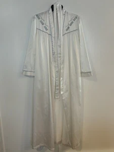 Barbizon Vintage Nightgown & Robe 2 Piece Set Light Blue Long Sleeve Small - Picture 1 of 20