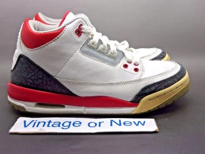 Nike Air Jordan III 3 Fire Red Retro GS 2007 sz 5.5Y - Image 1 of 4