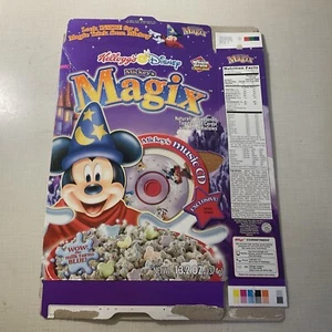 Mickey's Magix Müslischachtel mit Musik CD flach Kellogg's Vintage 2002 - Bild 1 von 3