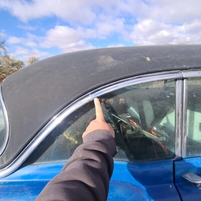 Buick Roadmaster 1954-1956 techo moldeado 2 puertas techo rígido acero inoxidable lado del pasajero Foto 1 de 4