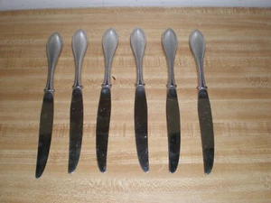 Set OF 6 Oneida Arbor American Harmony Stainless Flatware Beaded Dinner Knives - Picture 1 of 2