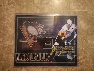 Mario Lemieux Pittsburgh Penguins Juego Usado Stick Picture Con Certificado de Autenticidad Foto 1 de 2