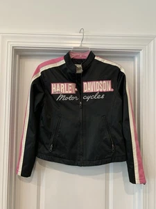 Harley Davidson Damen Med Mantel/Jacke Blk, Weiß, Pink Neu ohne Etikett. Selten - Bild 1 von 9