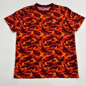 T-shirt girocollo uomo Psycho Bunny rossa mimetica manica corta taglia 5 - Foto 1 di 6