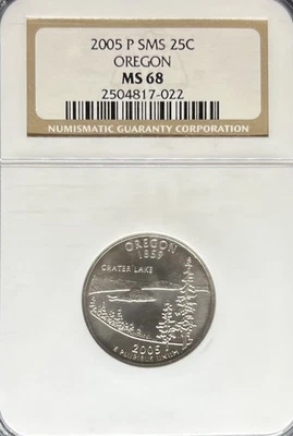 2005 SMS Statehood Quarter Oregon MS68 NGC (#PA2504817022) - Image 1 of 2
