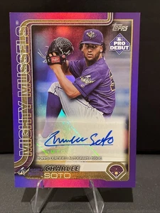 2025 Topps Pro Debut Charlee Soto  Auto /299 Purple Color Match. Twins Prospect - Picture 1 of 3