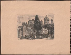 c1920 Weimarer Fürstengruft Weimar * Original-Radierung - Picture 1 of 1