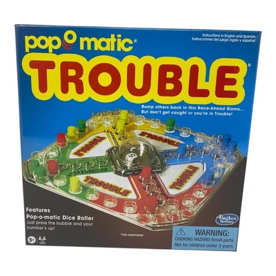Pop O Matic Trouble Board Game by Hasbro Family Game Night Race Ahead NEW - Image 1 of 4
