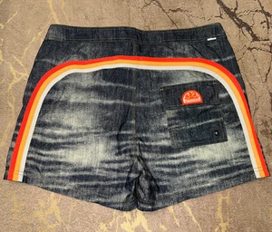 Denim Look Sundek 34 Rainbow Beach Swim Board Shorts Trunks Bath Suit Size 34 M - Picture 1 of 5
