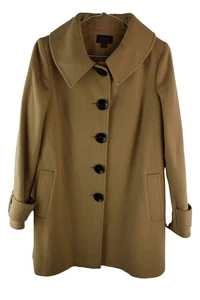 PURE COLLECTION Brown Long Coat size Uk 0B Womens Wool Cashmere Casual Outdoors - Picture 1 of 9