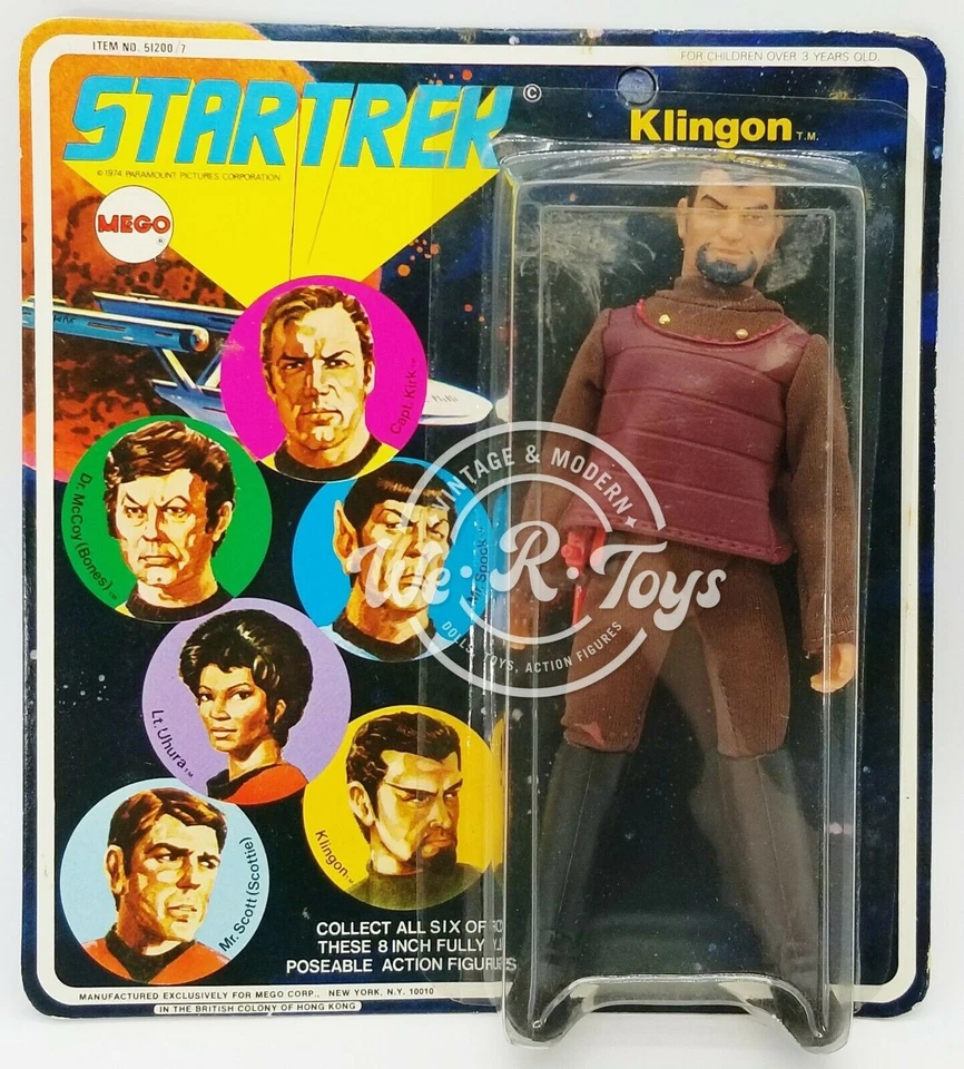Figura de acción vintage Mego Star Trek Klingon 1974 NUEVA Foto 1 de 4