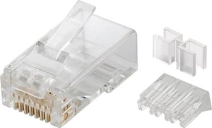 3x wtyczka RJ45, CAT 6A UTP nieekranowana; wtyczka RJ45, CAT 6A UTP nieekranowana - - Zdjęcie 1 z 2