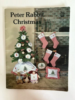 Vintage Peter Rabbit Christmas Cross Stitch pattern Book Beatrix Potter Retired - Image 1 of 2