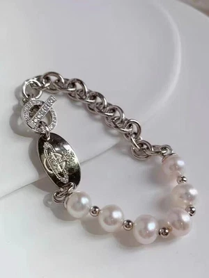 PRECIOSA PULSERA DE PERLAS BLANCAS MAR SUR 8-9MM 7,5-8" Foto 1 de 4