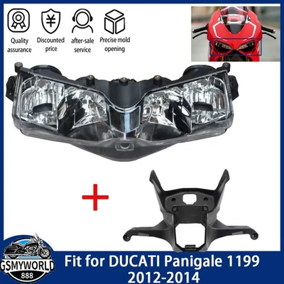 Ajuste para DUCATI Panigale 1199 2012-2014 Conjunto de faros Iluminación de faros  Foto 1 de 4