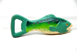 Vintage Cast Iron Fish Bottle Opener Trout 4.5" Man Cave Beer Soda - Picture 1 of 3