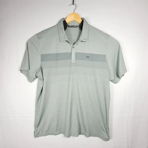Travis Mathew Herren XXL grau gestreift Pima Baumwolle Poloshirt Made in Peru Golf - Bild 1 von 9