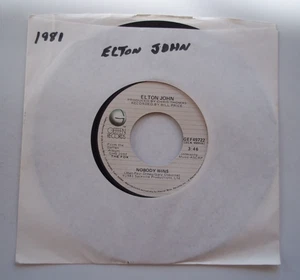 ELTON JOHN - Nobody Wins / Fools In Fashion - 45 RPM 7" Record 1981 GEFFEN - Bild 1 von 6