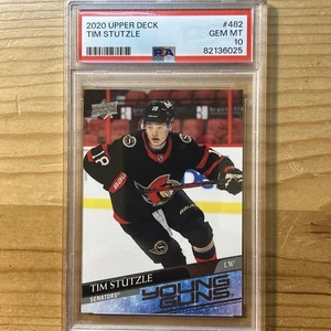 2020-21 Upper Deck Tim Stutzle Young Guns #482 Rookie RC PSA 10 gemas como nuevo Ottawa - Imagen 1 de 2