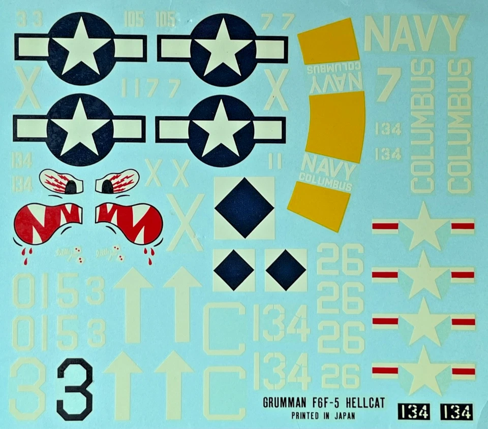 Monogram Decals : Grumman F6F-5 Hellcat | 1:48 - Image 1 of 1