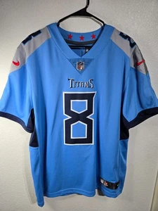 Tennessee Titans Jersey Mens Size XL Nike NFL On Field Mariota #8 Blue Jersey - Picture 1 of 12