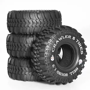 4PCS 118mm 1.9" Soft Rubber Tire Wheel Tyre for 1/10 RC Crawler Car Axial SCX10 - Picture 1 of 6