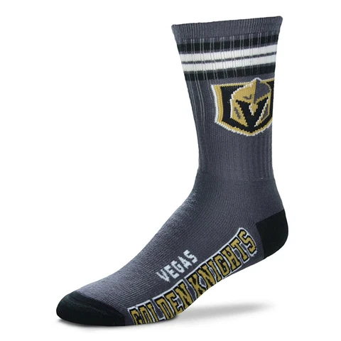 Vegas Golden Knights Crew Socks Medium Size 5 to 10 4 Stripe Cover