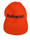 Vtg 1998 Neon Orange Hunting Official Anheuser Bush Budweiser Snapback Hat Cap