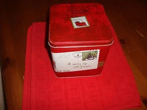  STARBUCKS-SELTEN-2001-SAMMLERSTÜCK-GEPRÄGT-WEIHNACHTEN-BRIEF-STEMPEL-DOSE-SCHARNIER-DECKEL  - Bild 1 von 6