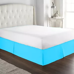 Falda de cama de marca de 1 pieza AU Select longitud de caída talla y TC azul aguamarina - Imagen 1 de 10