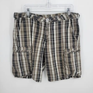 Nike Athletic Dept Shorts Herren 34 braun kariert Cargo Utility Taschen Vintage Y2K - Bild 1 von 8