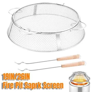 Stainless Steel Fire Pit Screen Mesh Spark Protect for Solo Stove Bonfire Shield - Picture 1 of 7