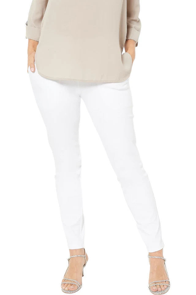 Women with Contro Prime Stretch Denim Ankle Pants White - Image 1 of 1